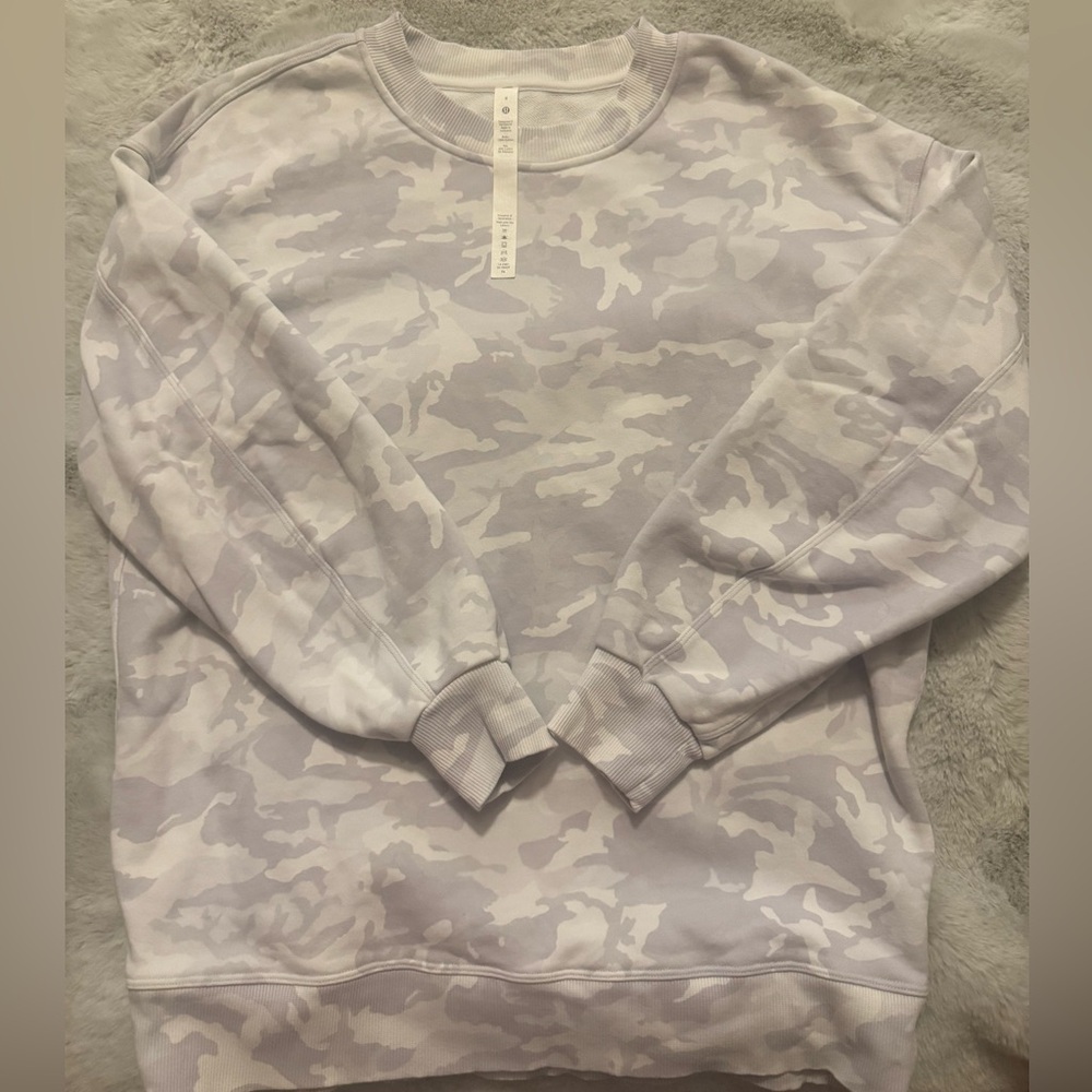 lululemon oversized camo crewneck sweatshirt